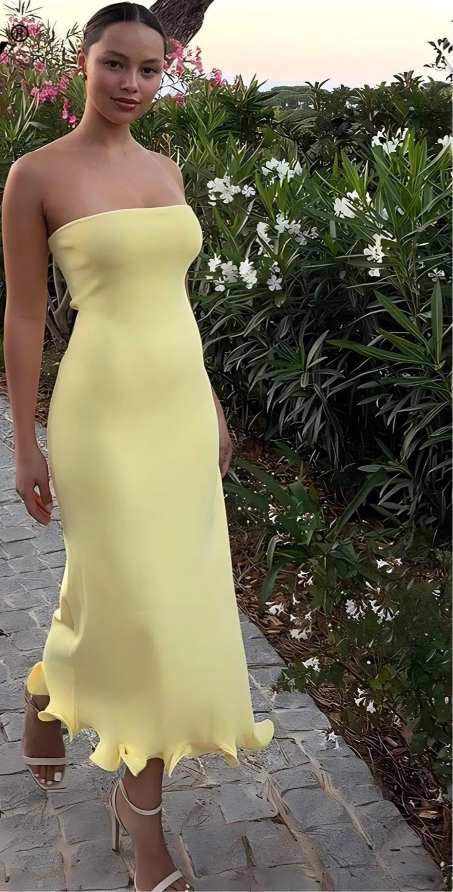 Flirty Ruffle Midi Dress