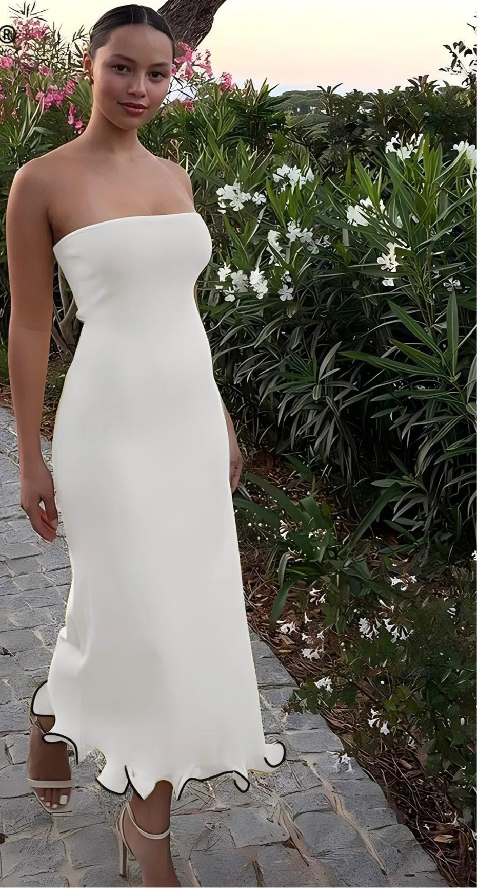 Flirty Ruffle Midi Dress