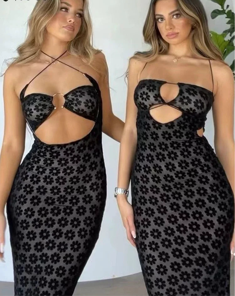 Noir Lace Contour Dress