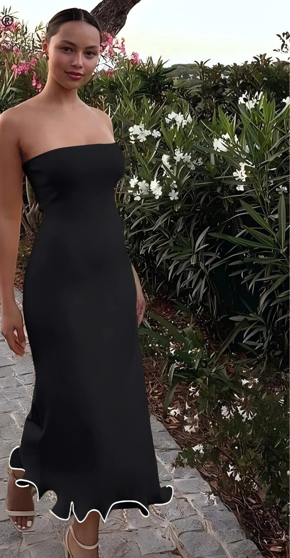 Flirty Ruffle Midi Dress