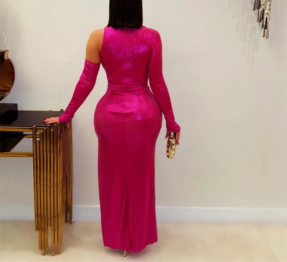 Hot Pink Siren Cutout Maxi