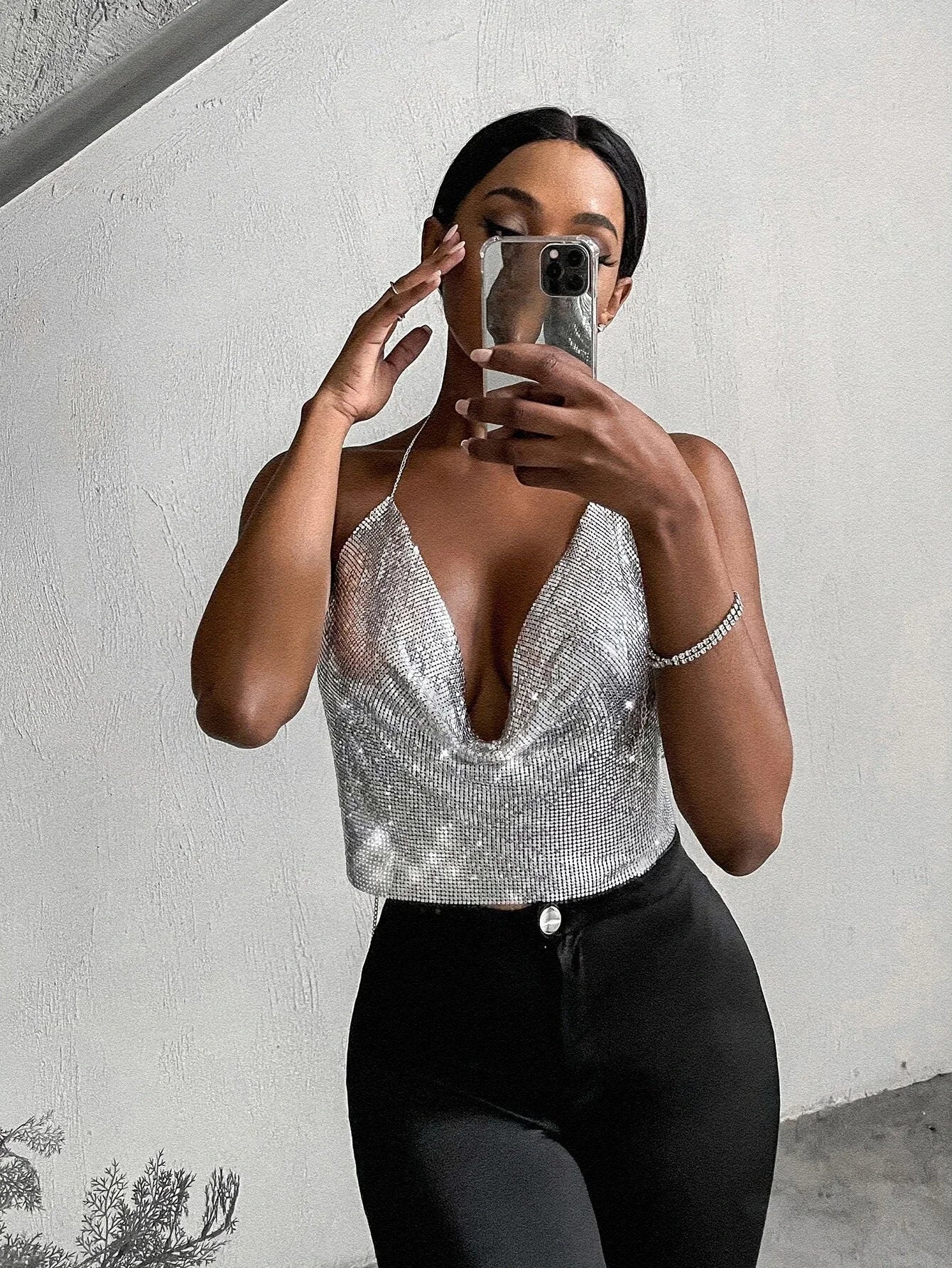 Goddess Glow Metallic Halter