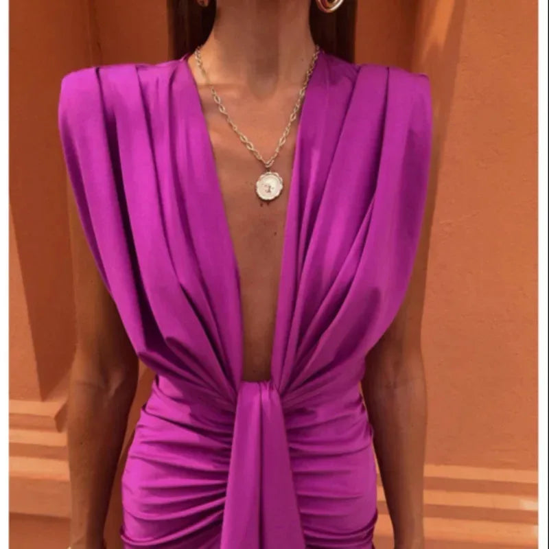 Midnight Grace V-Neck Midi