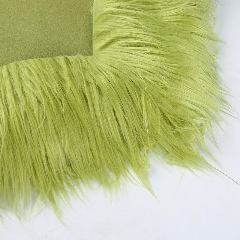 Eden Fur-Trim Midi Dress