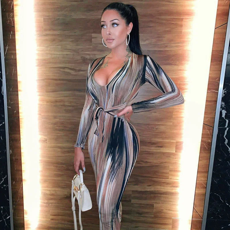 Opal Waves Midi Dress