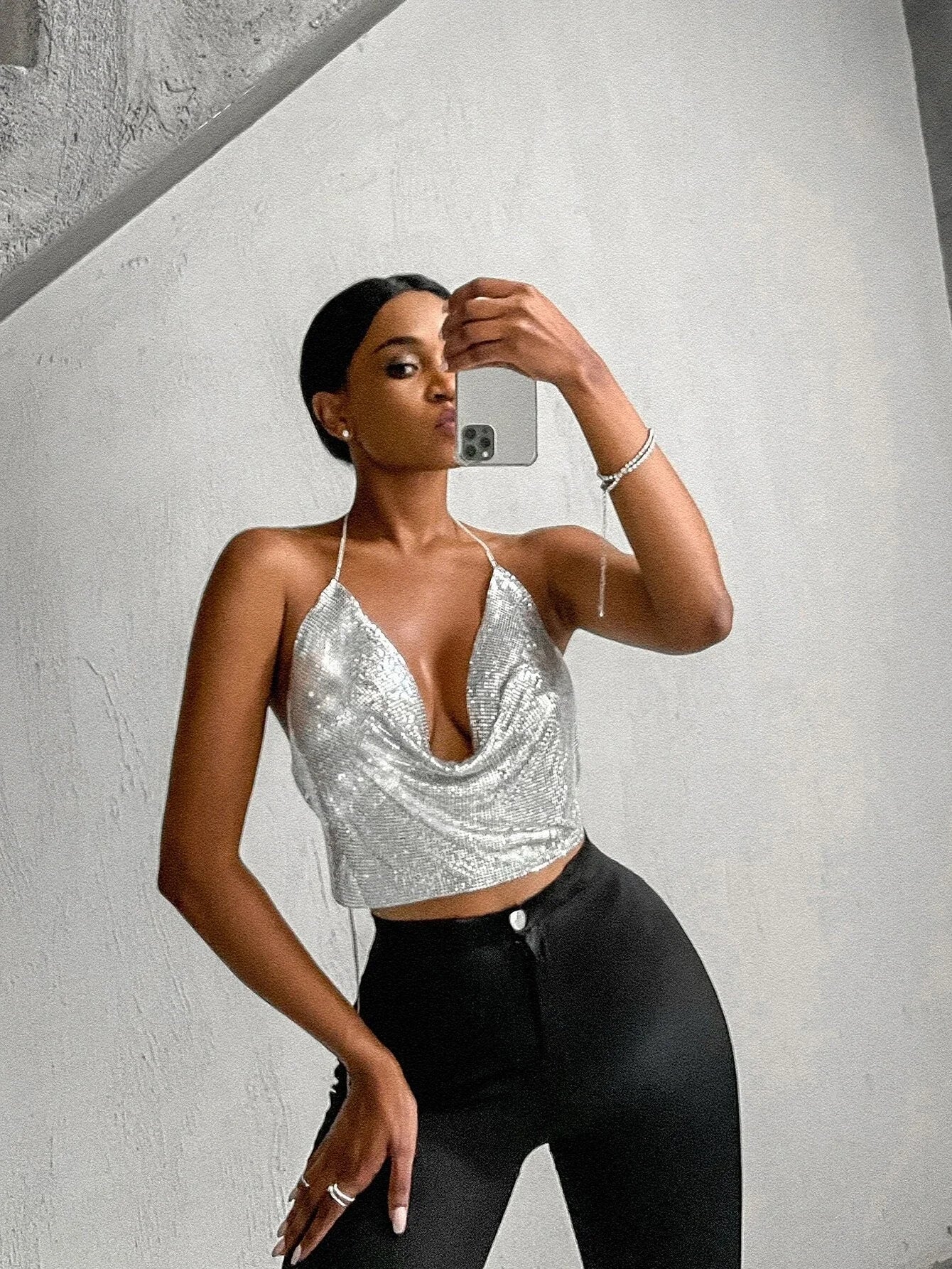 Goddess Glow Metallic Halter