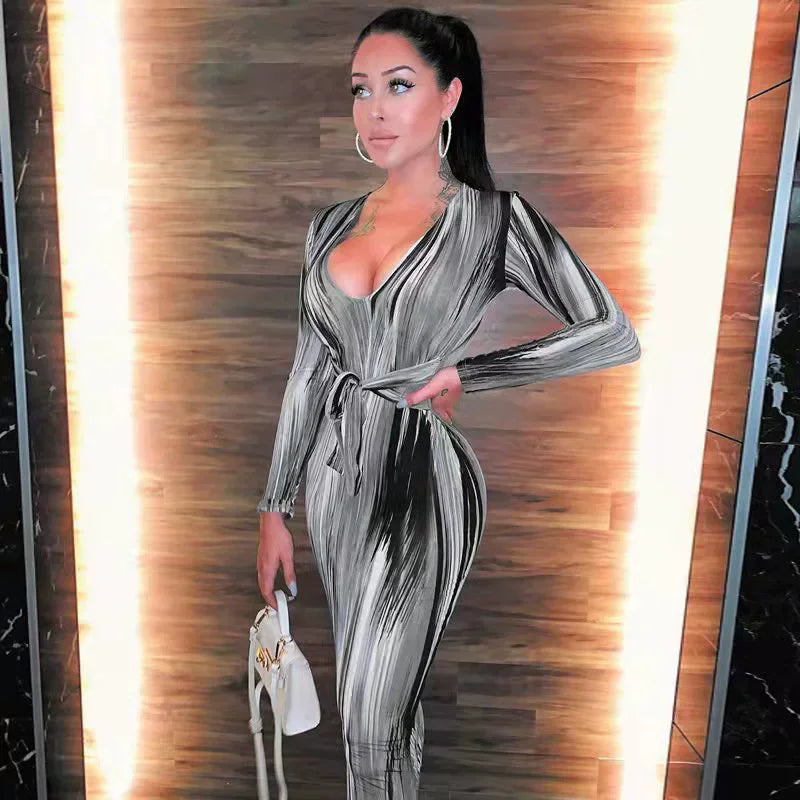 Opal Waves Midi Dress