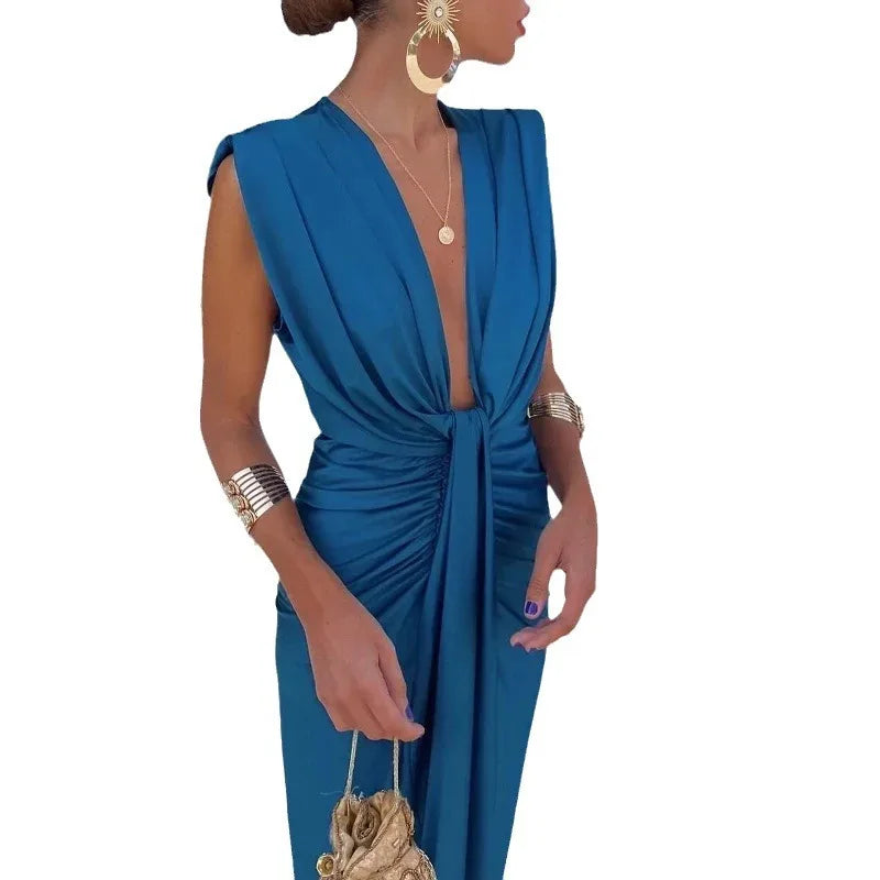 Midnight Grace V-Neck Midi