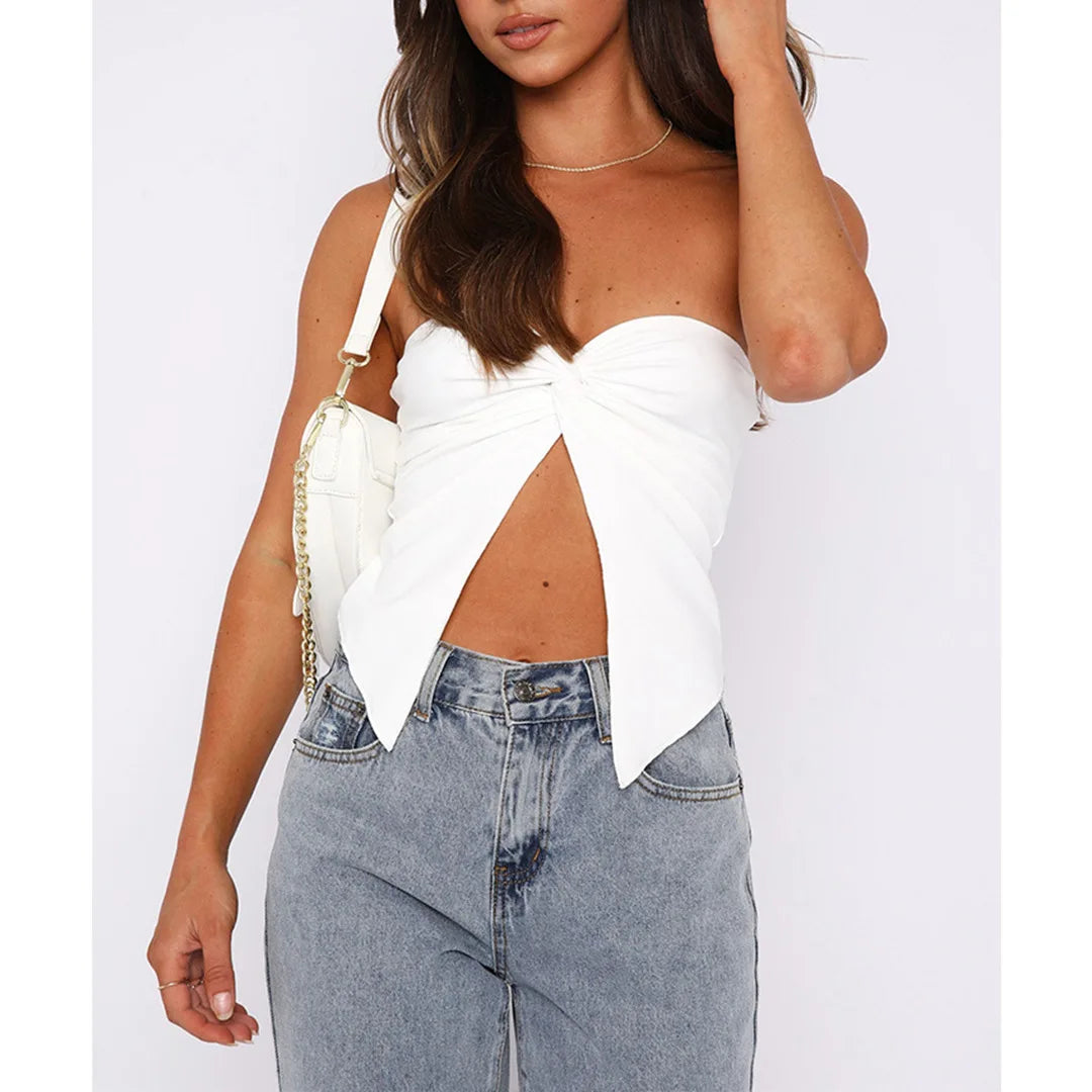 Peek-Front Tube Top