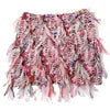 Boho Stripe Fringe Skirt