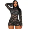 Romantic Lace Long-Sleeve Playsuit