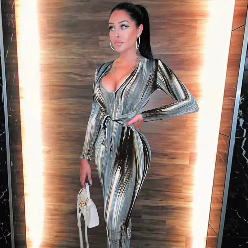 Opal Waves Midi Dress