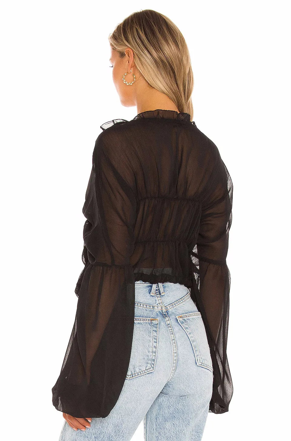 Vintage Puff Ruffle Blouse
