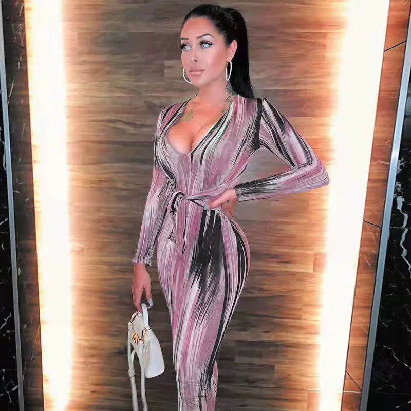 Opal Waves Midi Dress