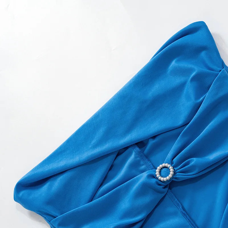Blue Babe Strapless Romper