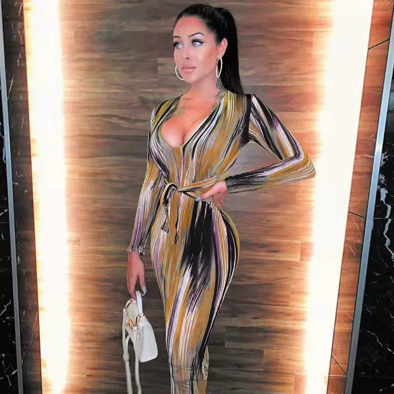 Opal Waves Midi Dress