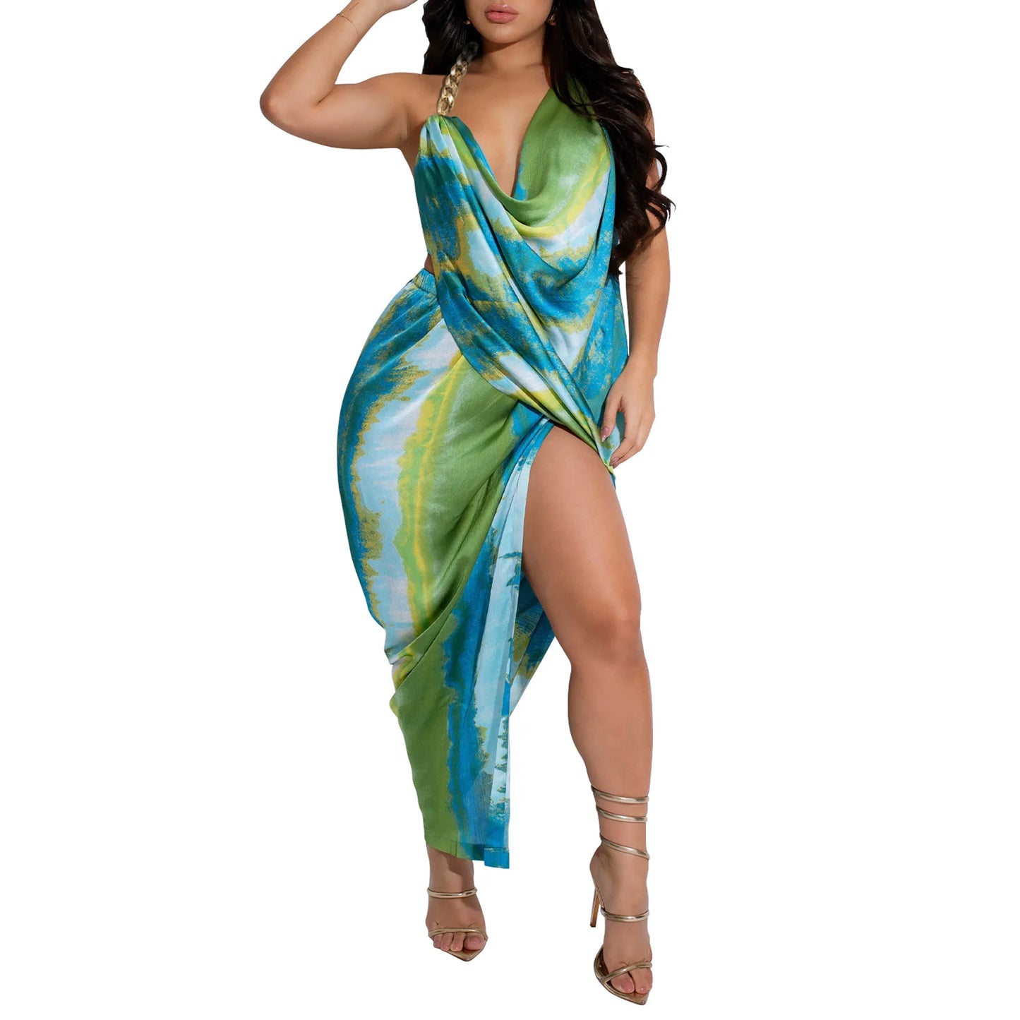 Satin Sway Backless Dress