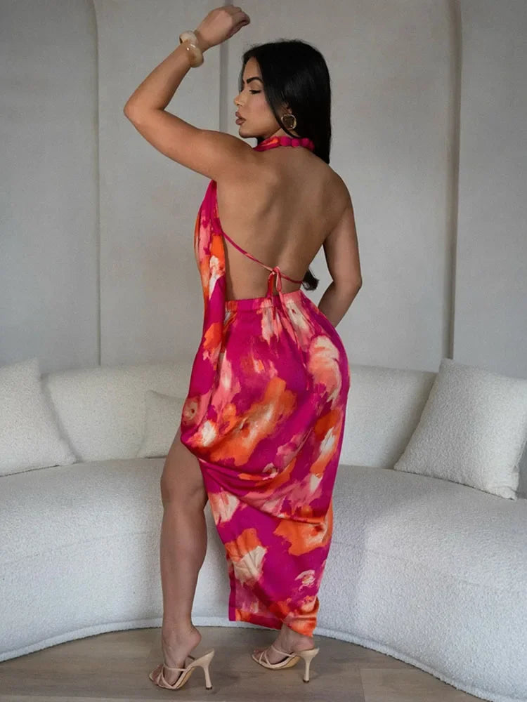 Ocean Haze Tie-Dye Midi
