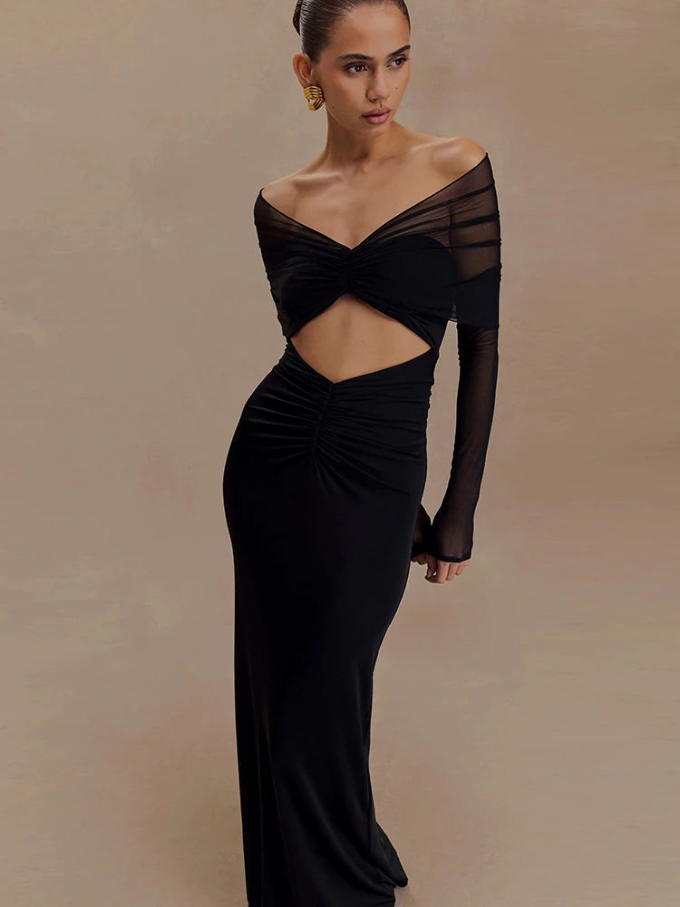 Mystique Mesh Ruched Dress