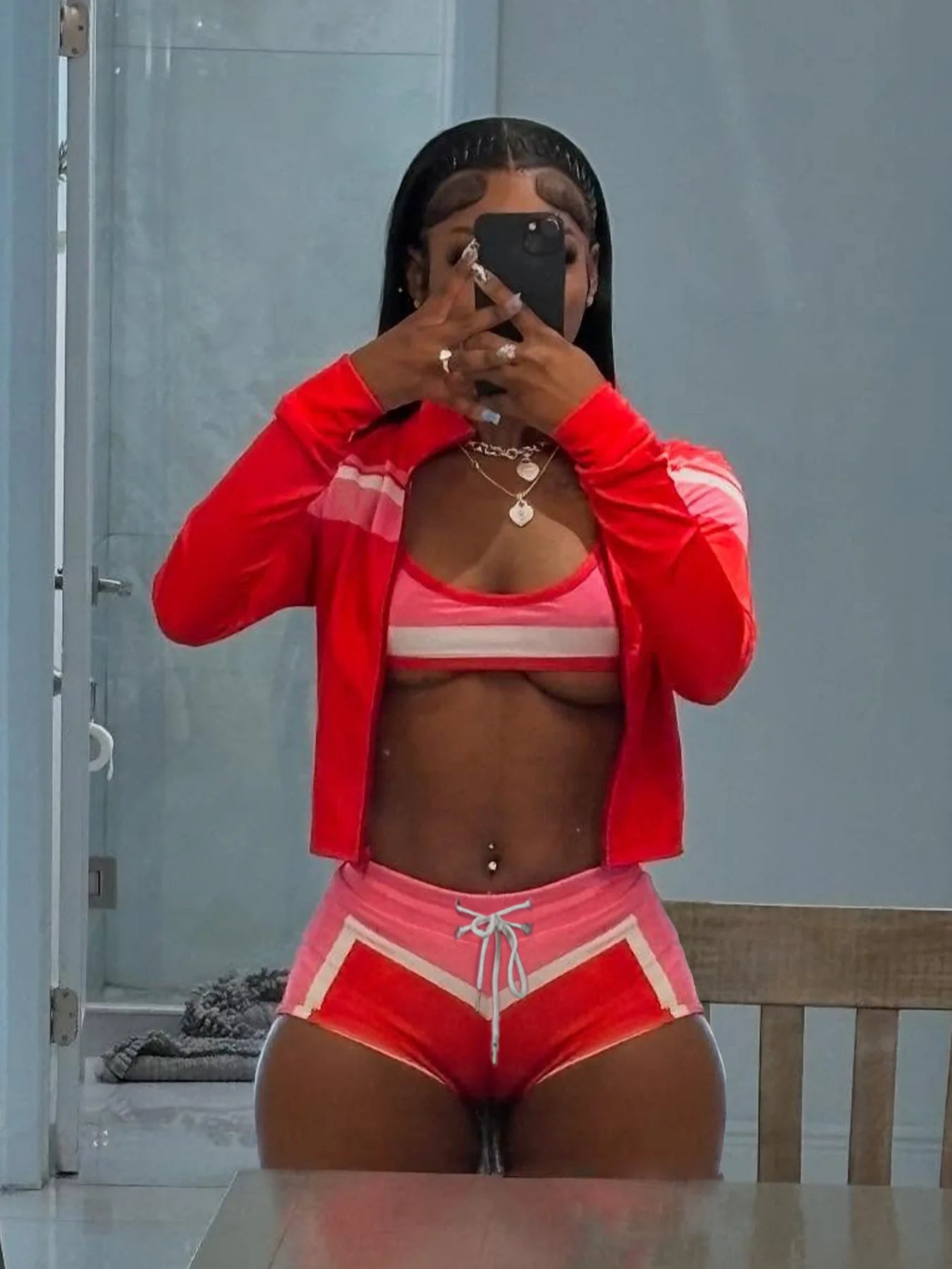 Zip Contrast Co-ord Duo