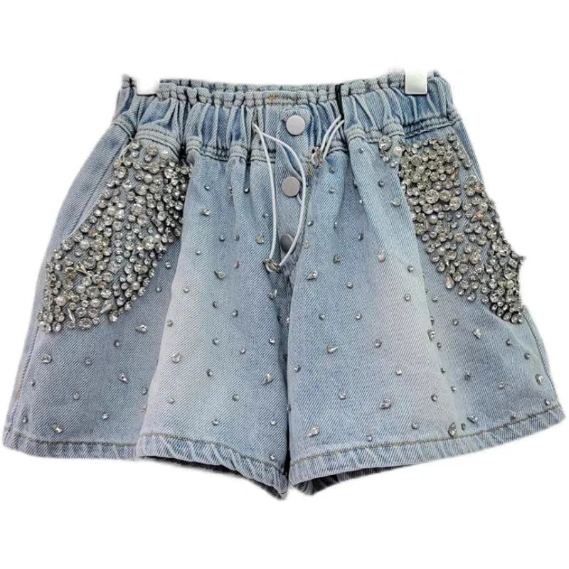 Diamond Fade Denim Shorts