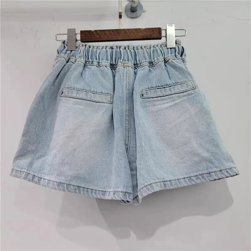 Diamond Fade Denim Shorts