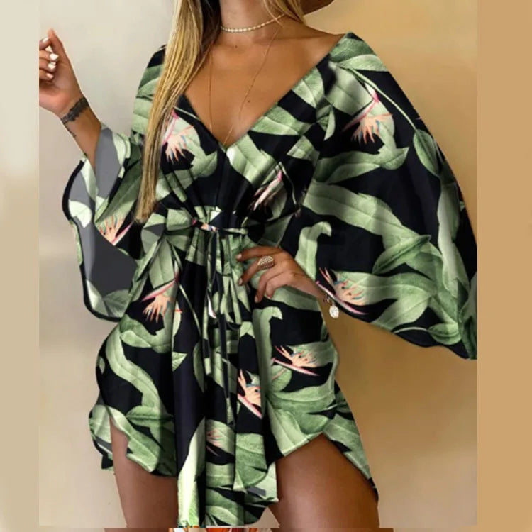 Breezy Batwing Belted Mini