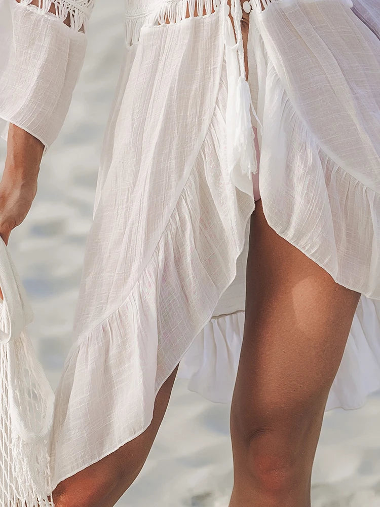 Free Spirit Lace-Up Beach Dress