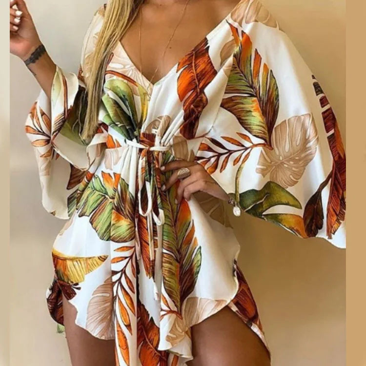 Breezy Batwing Belted Mini