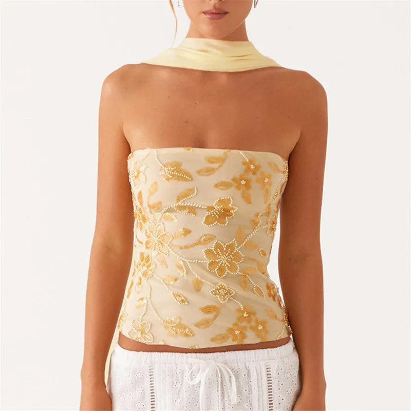 Pearl & Rhinestone Sparkle Top