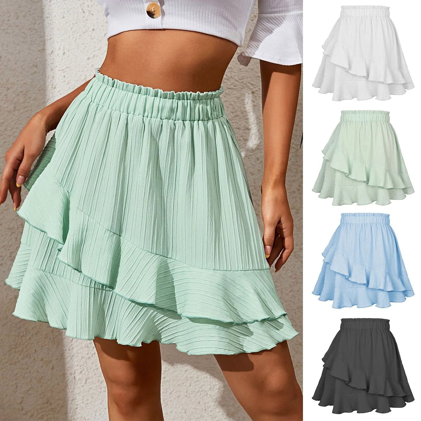 Feminine Flounce Skirt