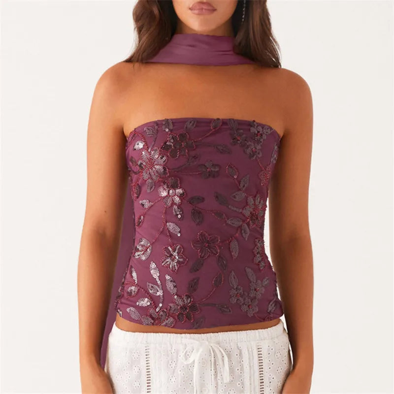 Pearl & Rhinestone Sparkle Top