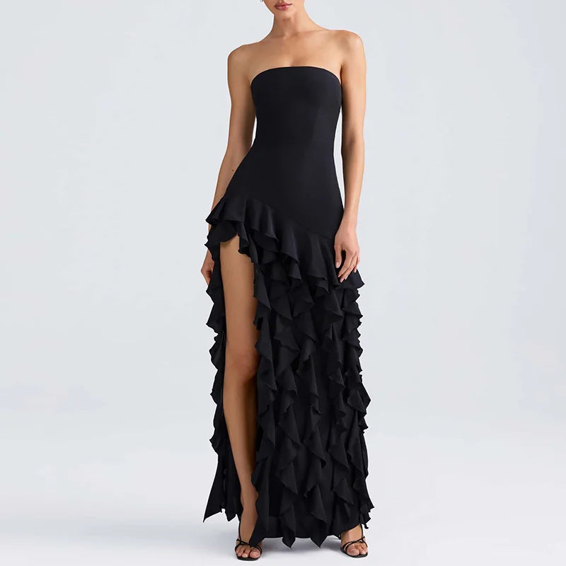 Goddess Glow Ruffle Dress