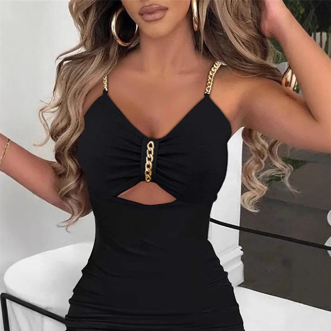 Linked Allure Cutout Midi Dress