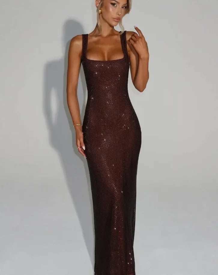 Sass & Sparkle Backless Sequin Gown