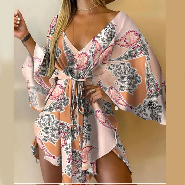 Breezy Batwing Belted Mini