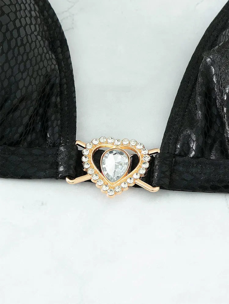 Crystal Heart Halter Bikini