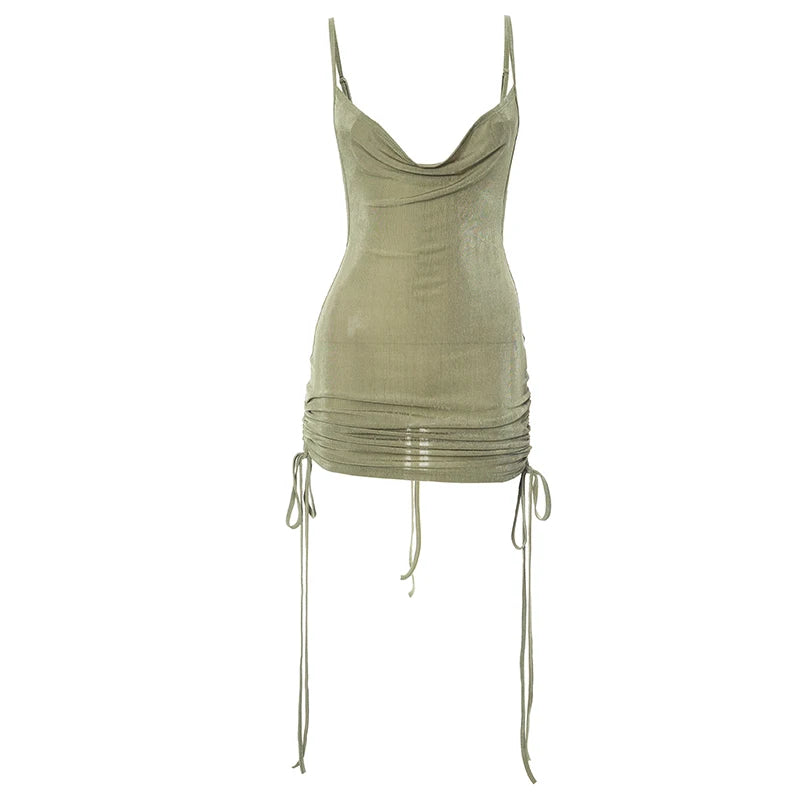 Nova Ruched Drawstring Dress