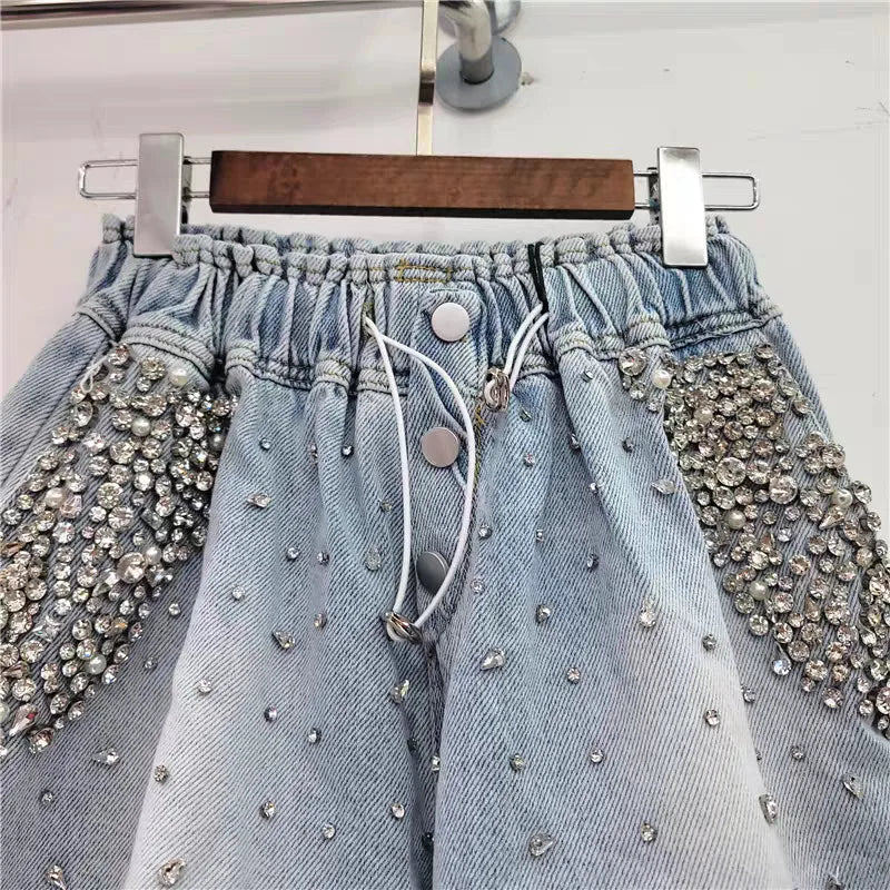 Diamond Fade Denim Shorts