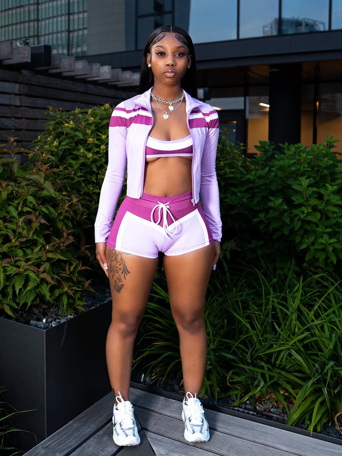 Zip Contrast Co-ord Duo