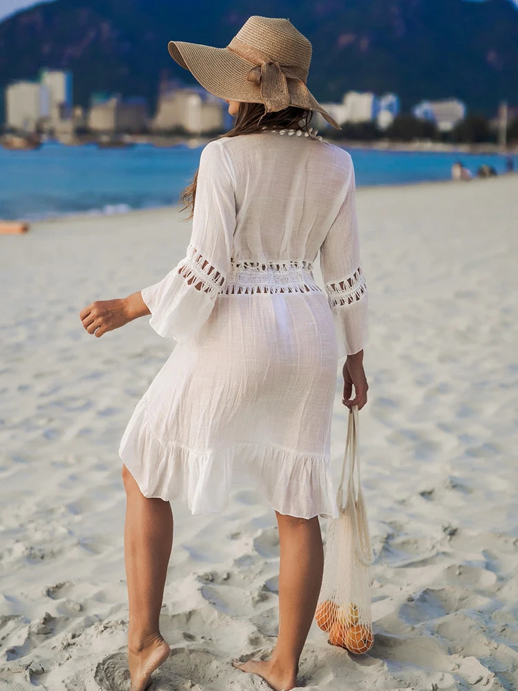 Free Spirit Lace-Up Beach Dress