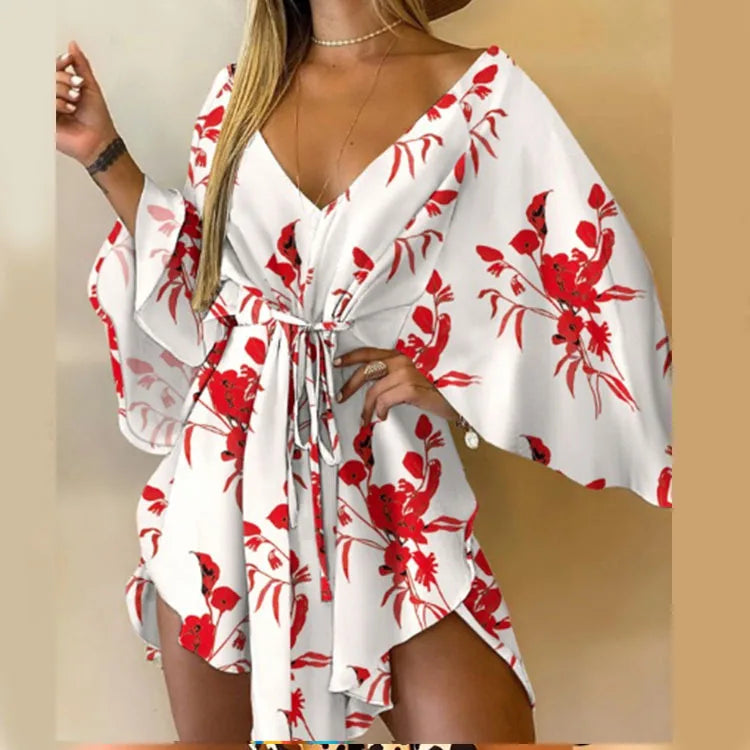 Breezy Batwing Belted Mini