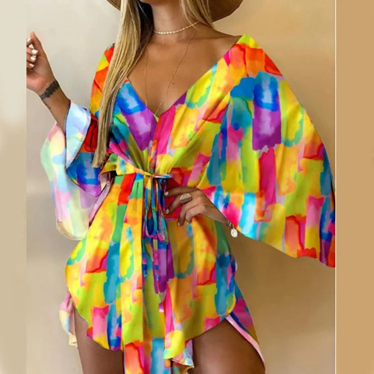 Breezy Batwing Belted Mini