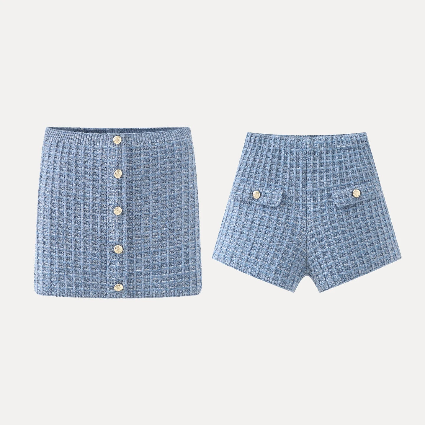 Blue Knit Set