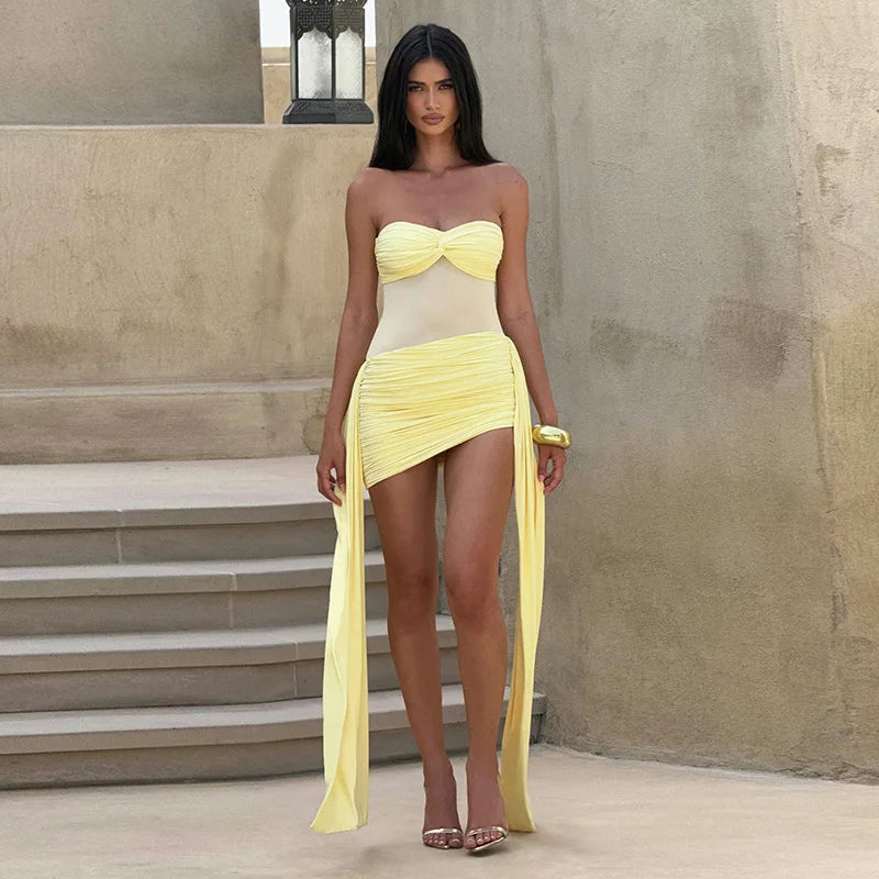 Ribbon Charm Strapless Dress