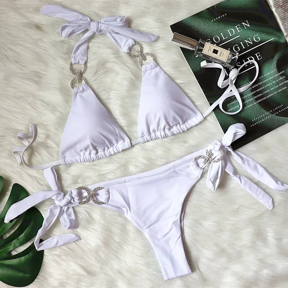 DazzleGlam Halter Bikini
