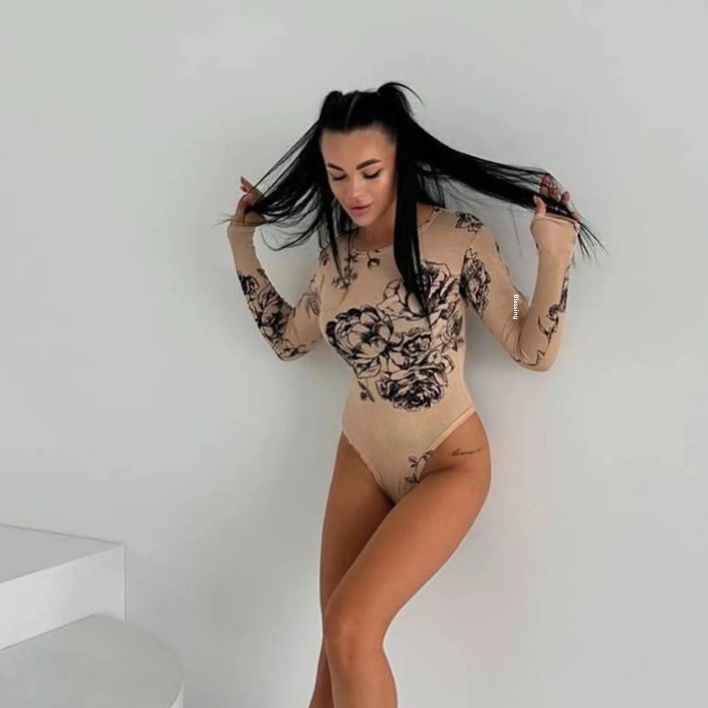 Sheer Bloom Bodysuit