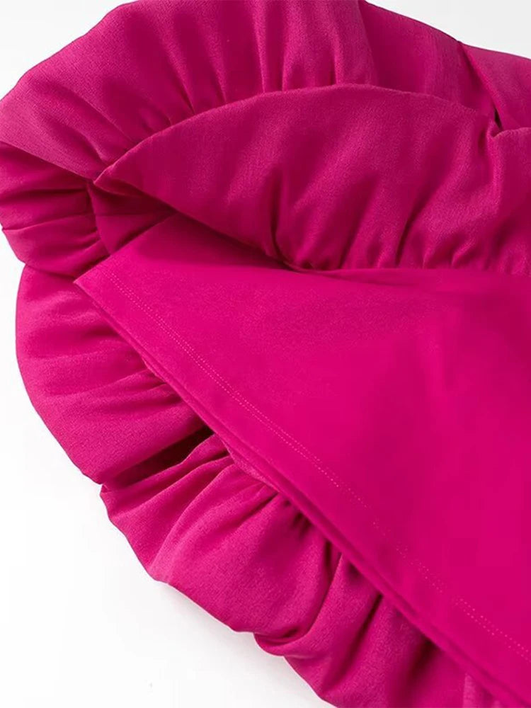 Raspberry Rush Ruffle Dress