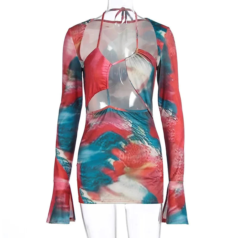 SlayPrint Mesh Dress