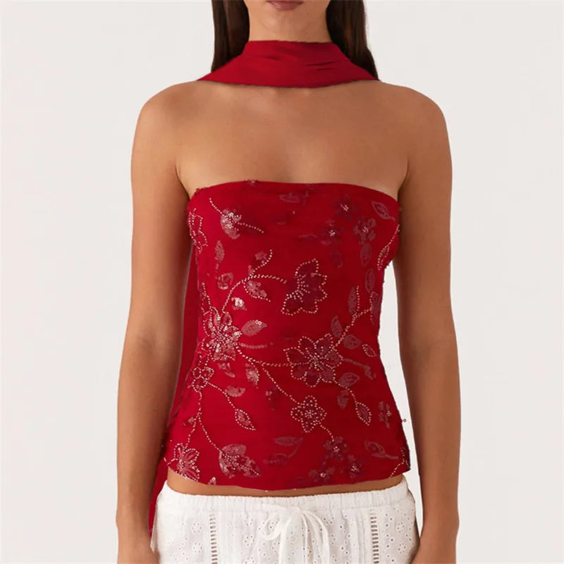 Pearl & Rhinestone Sparkle Top